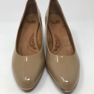 Womens Size 7.5 Sofft Brown Leather Heels/Pumps